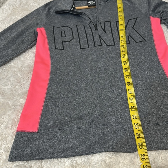 PINK Victoria Secret Quarter Zip Thumb Holes Medium Zip pullover - Picture 7 of 9